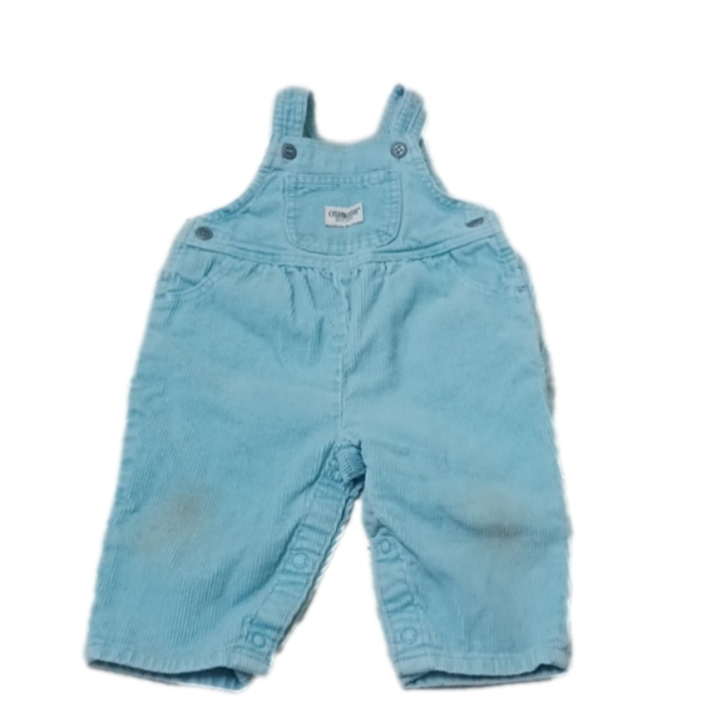 3 for 10$ - 6-9M Vintage Oshkosh b'gosh light blue overall size 6-9 months